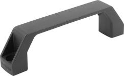 Træk håndtag, Model: A TermoPlast, Sort/Grå RAL 7021, A: 140, D: 9