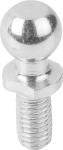 Kuglehoved din71803 for vinkelled d1: 10 model: c med gevind m6 sw: 8 galvaniseret stål