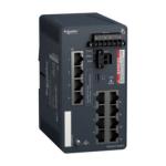 Modicon managed switch - 8 porte for kobber + 4 gigabit porte for kobber