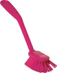 Vikan opvaskebørste med skrabekant 280mm medium pink