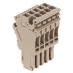 Weidmüller Stikklemme beige fjeder blok 5-poler
