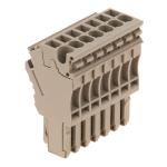 Stik for rækkeklemme 2,5mm2 500v 24a 7 polet beige
