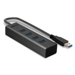 USB-hub Lindy 4-port USB 3.0 - sort