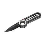 Hultafors premium foldekniv, Sort coated aluL med rustfri knivblad & låsning af knivblad