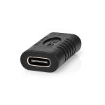 USB-adapter | USB 3.2 Gen 2 | USB-C Hun | USB-C Hun | 10 Gbps | Nikkelplateret | Sort | Plastikpose