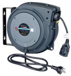 Flowconcept aut. kabelopruller ip42 grå 3 x1,5mm2 x 20m kabel danske stik 1000/2000w 230v 10a
