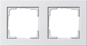 Gira 2-modul ramme e2 i blank hvid