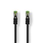 Cat 7 kabel | PiMF | RJ45 Han | RJ45 Han | 10.0 m | Runde | LSZH | Sort | Plastikpose