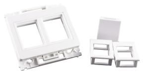 Dataudtag opusfit for 2x keystone hvid 1m