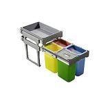 grå køkkenskab til 428x339x486mm affaldssortering 40-4 tank juvel intra