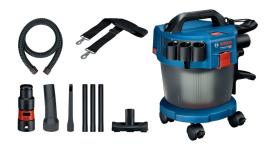 Blå bosch 18v støvsuger gas 18v-10 l solo med tilbehør