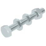 Sekskantskrue 10x80 varmgalvaniseret