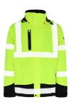 Lyngsøe Hi-vis åndbar regnjakke 4WS-5057 - Hi Viz Gul/Sort / L | Regntøj | Beklædning | EN 343 4-4-X
