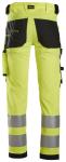 Snickers high-vis stretch buks 6343 klasse 2 gul/sort str. 150