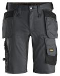 Snickers allroundwork stretch shorts 6141 koksgrå/sort str. 42