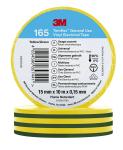 3mTM temflexTM el vinyltape 165 grøn/gul 15 mm x 10 m 100 rl/pk