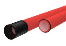Kabelrør 160/137mm hard hdpe n750 rød 6m