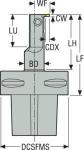 Capto holder stik c6-cgjl-19080-1902