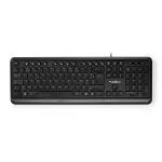 Nedis Wired Keyboard | USB | USB Drevet | Multimedia | AZERTY | FR layout | Ja