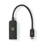 USB-adapter | USB 3.2 Gen 1 | USB-C Han | DisplayPort Hun | 0.20 m | Runde | Nikkelplateret | PVC | Sort | Box