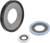 Kipp hygienic 16 mm. rustfri tætningsskive sort