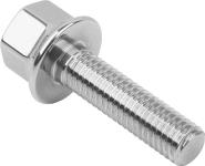 Kipp hygienic m4x16 mm. rustfri flangebolt 6-kant hoved poleret nv=7