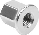 Kipp hygienic m5 rustfri flange topmøtrik poleret nv=8