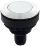 Lampe med rustfrit stål front. monteringshul ø30,3mm. tilsluttes med m12 stik 4-polet