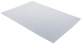 Etiketark til laserprintere op til 54 runde etiketter som passer til knapper med monteringshul på 22,3 eller 30,3 mm