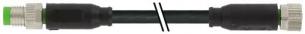 Føler-/sensorkabel m8 han lige 3-polet / m8 hun lige 3-polet kabel 3x0,25mm2 sort pvc ulcsa 8 meter