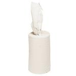 Håndklæderulle 1-lags hvid Mini, 120mx20cm, Ø13cm, 100% genbrugspapir, uden hylse