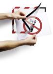 Duraframe security a4 inforamme 2 stk rød/hvid