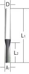 Makita Fræsejern 4mm 1-skærs - D-47385