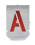 Stencil sæt med bogstaver a-z+& med 40mm tegnhøjde 27 dele