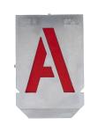 Stencil sæt med bogstaver a-z+& med 50mm tegnhøjde 27 dele