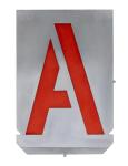 Stencil sæt med bogstaver a-z+& med 100mm tegnhøjde 27 dele