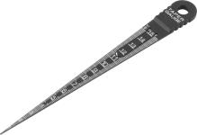 Flad ret målekile 0-15mm i sort plast (polycarbonat)