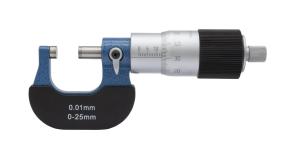 Mikrometerskrue 0-25 x 0,01mm med stor trommel og 1/100-inddeling