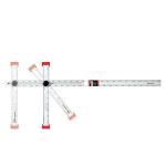 Reguliuojama T formos liniuotė 120 cm / 35 cm, KAPRO