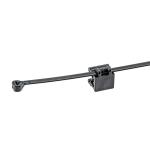 Kantklips med kabelbinder med ståltunge 48x188mm vinkelret side pladetykkelse 3mm til 6mm