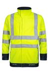 Lyngsøe multinorm Hi-vis softshell jakke 3-lags ARC-LR20471 - Saturn Yellow/Navy / S | Jakker | Beklædning | EN 1149-5