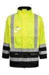 Lyngsøe flammehæmmende vinterskaljakke hi-vis gul/sort str xxl