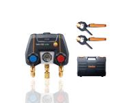 Testo 550i smart kit - app betjent kølemanifold med trådløse klemmetemperaturprober (ntc)
