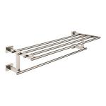 #3 - GROHE Essentials Cube håndklædehylde 600x210mm med håndklædestang. Supersteel