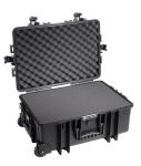 Outdoor kuffert i sort med skum polstring 535x360x225mm volume: 42,8l model: 6700/b/si