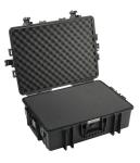 Outdoor kuffert i sort med skum polstring 585x415x210mm volume: 51l model: 6500/b/si