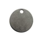Mærkeskilt ø32mm rustfrit stål med ø4mm hul 10 stk