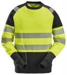 Snickers hi-vis sweatshirt kl. 2 str 2xl gul/sort