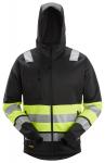 Snickers Hættetrøje med lynlås Hi-Vis klasse 1 8038 - Hi-Vis sort/gul / S | Sweatshirt | DISCOUNT | EN ISO 20471 - klasse 3