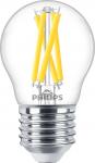 Se Philips Master Dimtone LED krone E27-pre klar, dmpbar, 470lm, Dim to Warm, 90Ra, 3,4W hos Elvvs.dk
